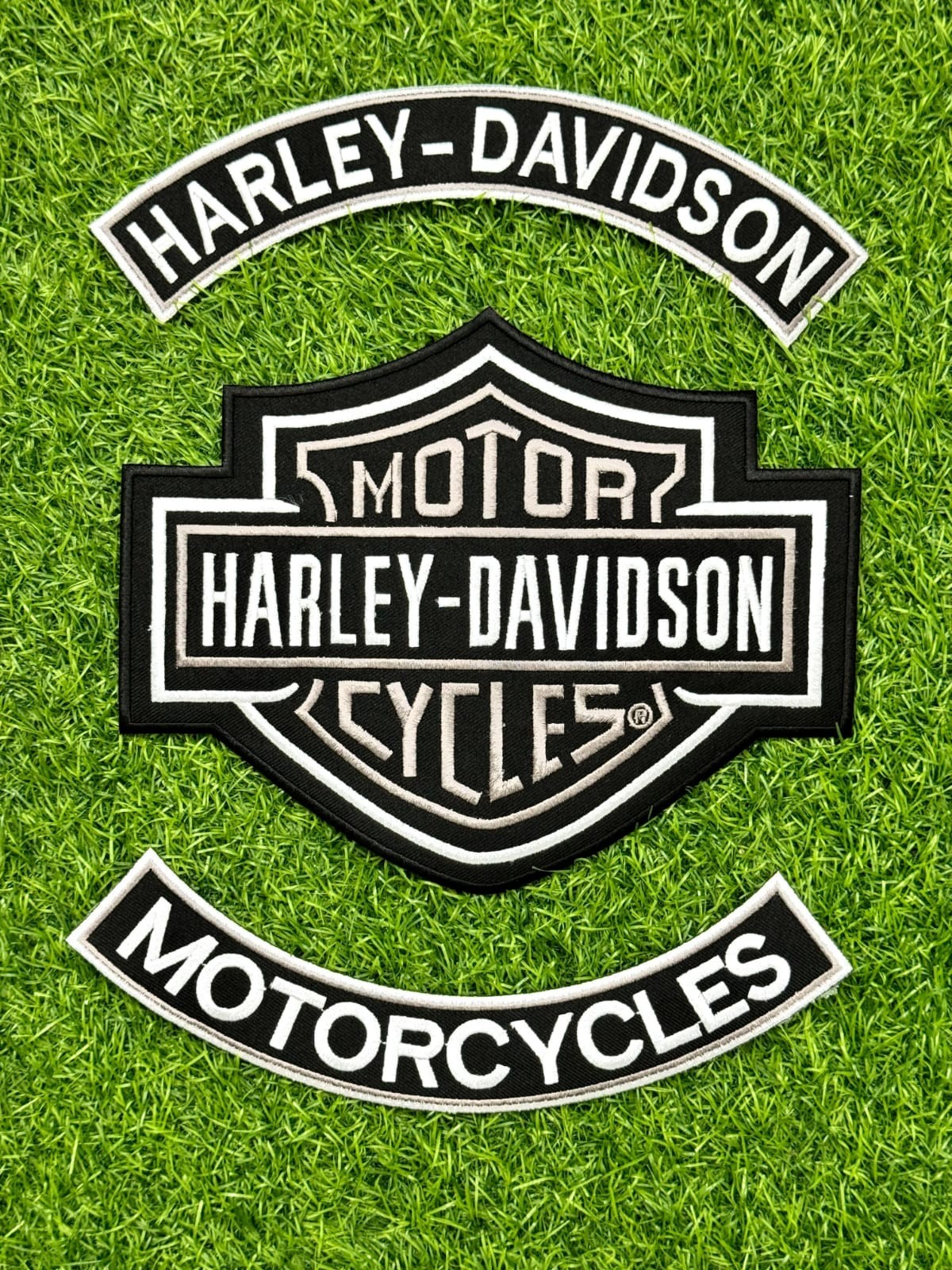 Harley Davidson Rockers Patch Motorcycle Jacket Vest Back Patch Large 3pc