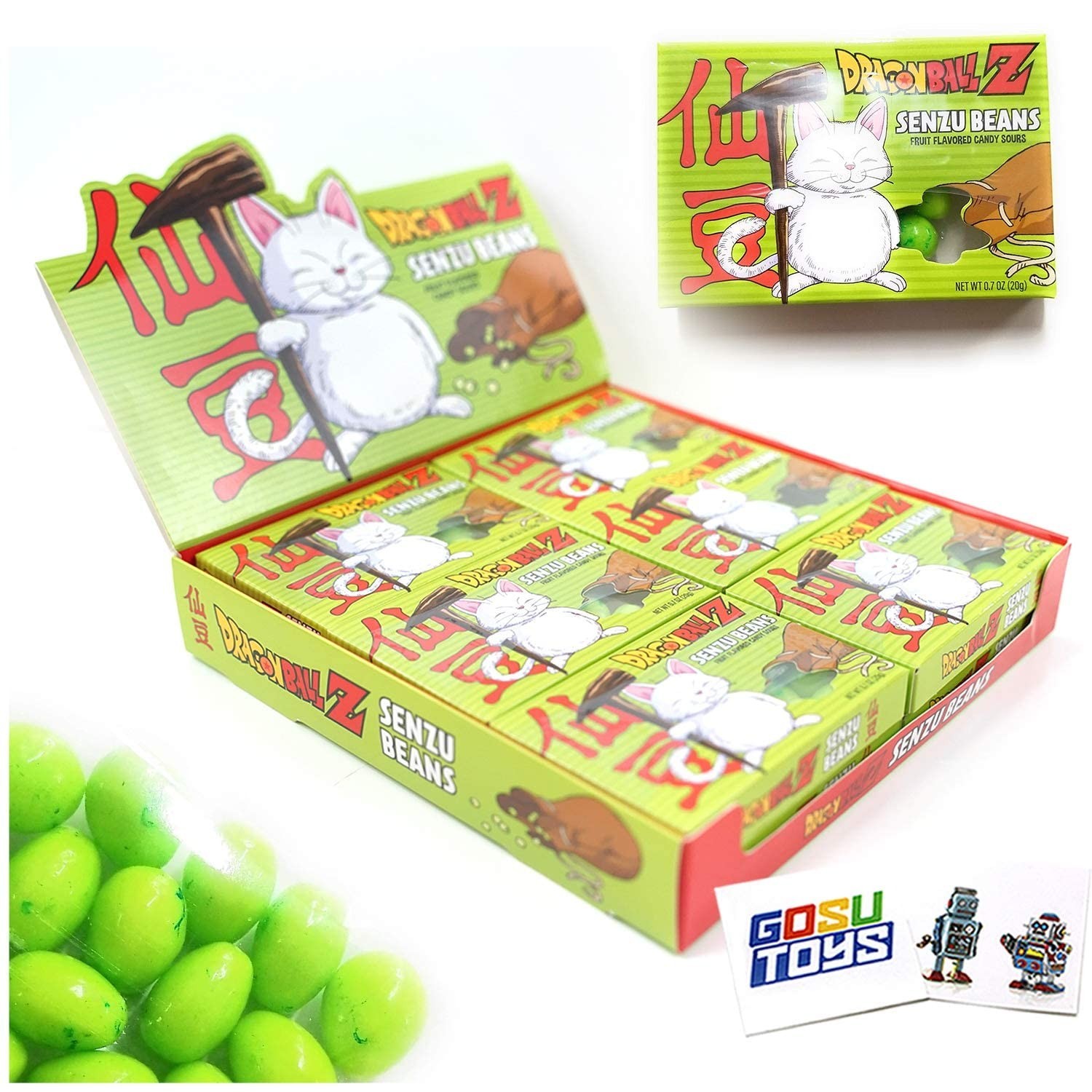 Dragonball Z Senzu Beans Candy Fruit Flavored DBZ Candy Sours