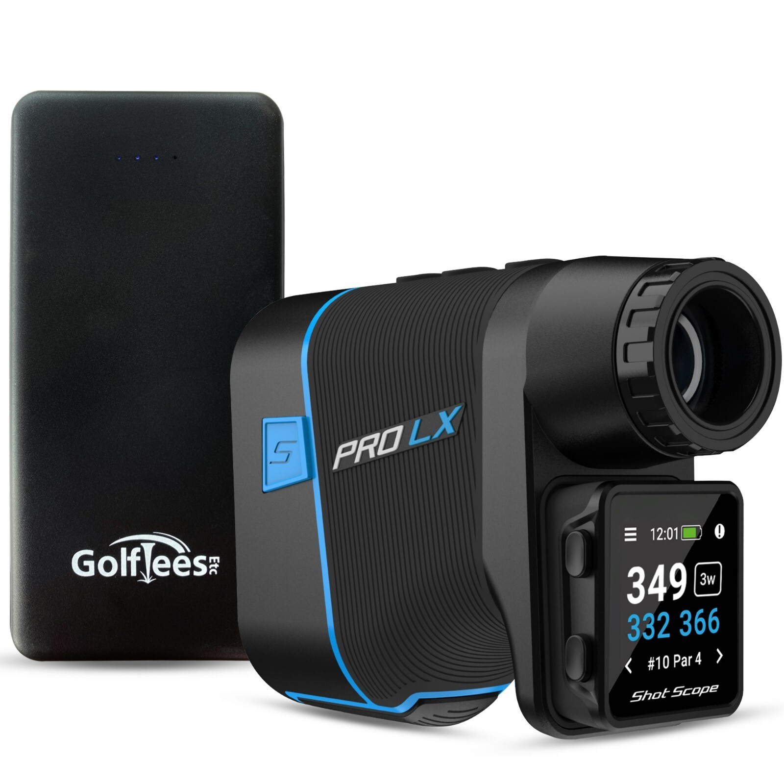 Shot Scope PRO LX+ Golf Laser Rangefinder w/ Shot Tracking & Power Bank Charger