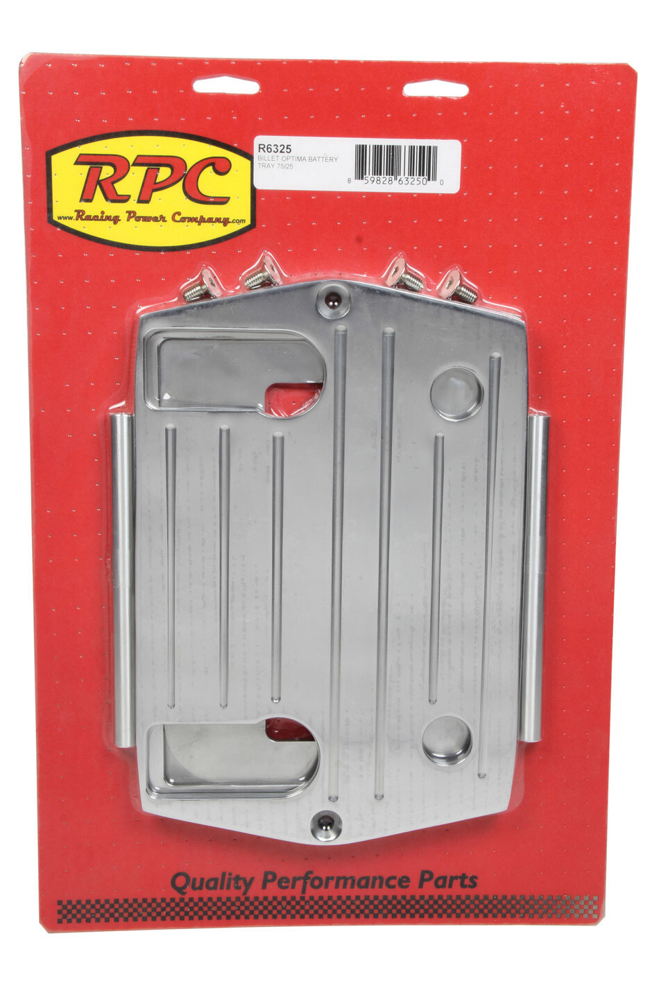 RPC R6325 Aluminum Ball Milled Battery Tray Polished - Optima
