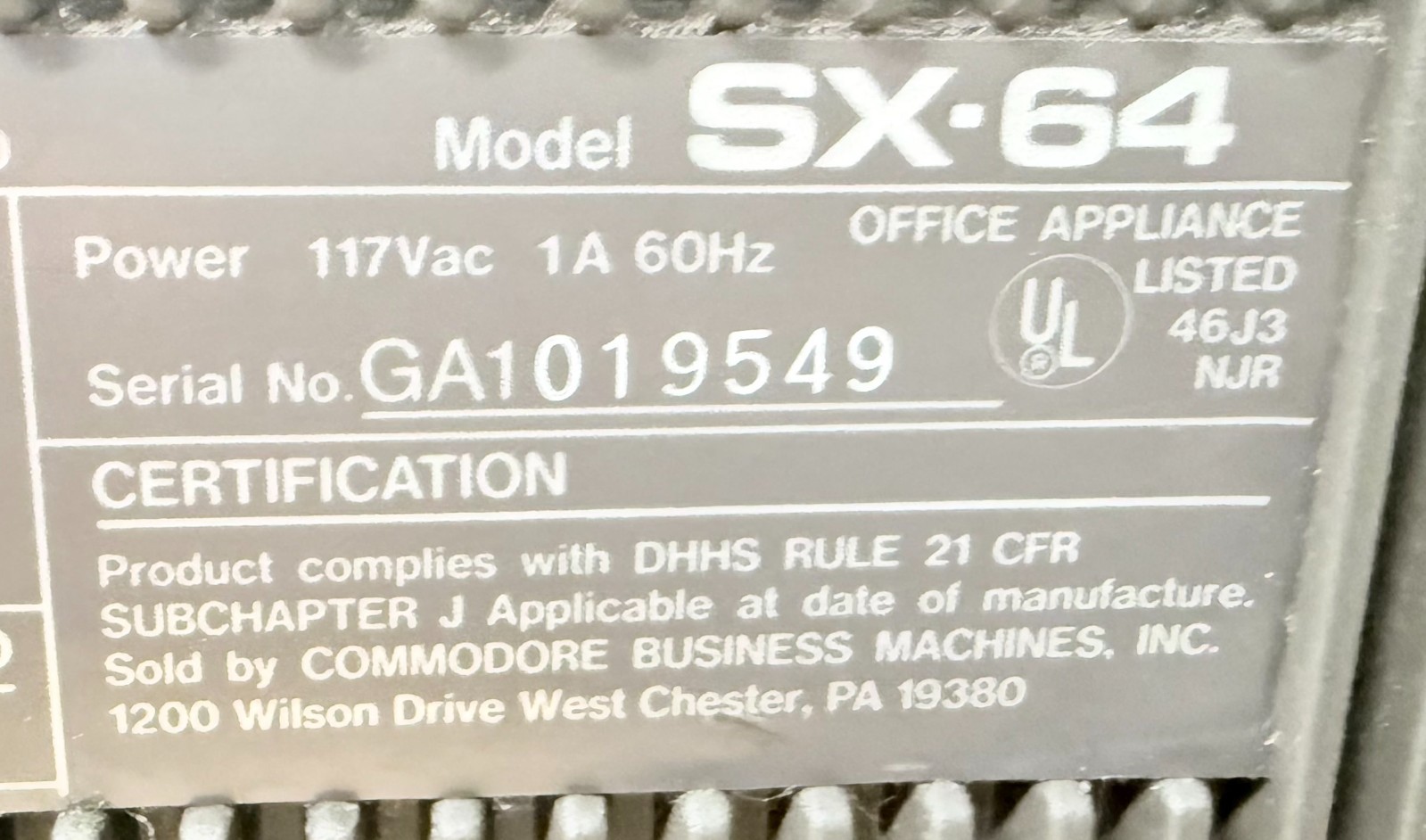Refurbished Rare Revlon Modified Commodore SX-64 Portable Color Computer SB