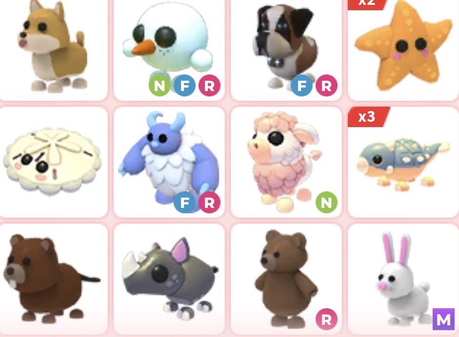 Adopt Me! Neon Pets Bundle - Flyable & Rideable Digital Game Item/Asset (CA ONLY