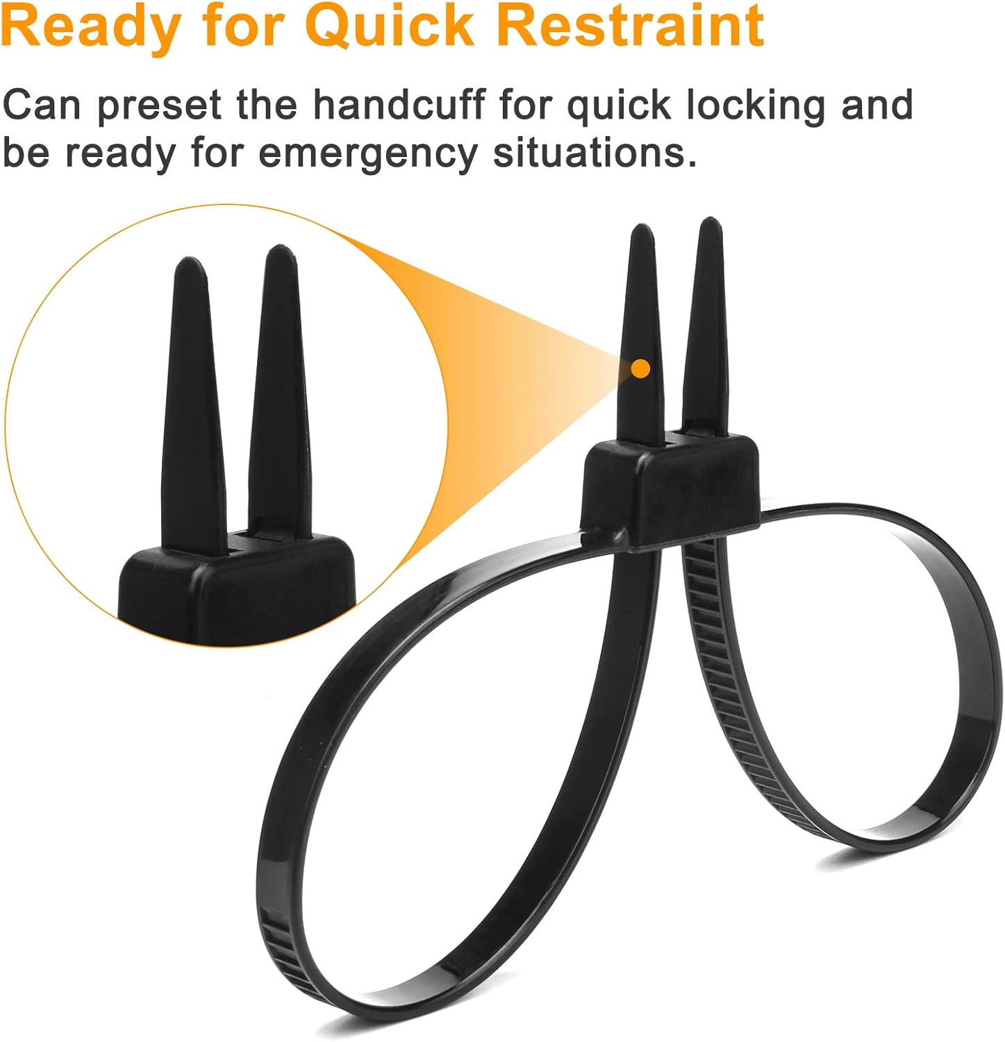 Coitak Flex Cuffs, 10 PCS Zip Tie Handcuffs, Double Locking Zip Ties Restraints,