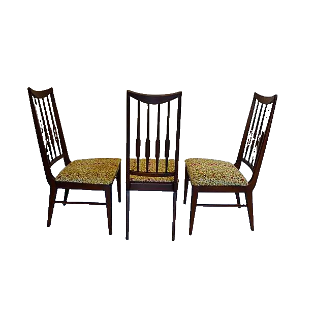 Mid-Century Reed-Back Dining Chairs - Set of 4