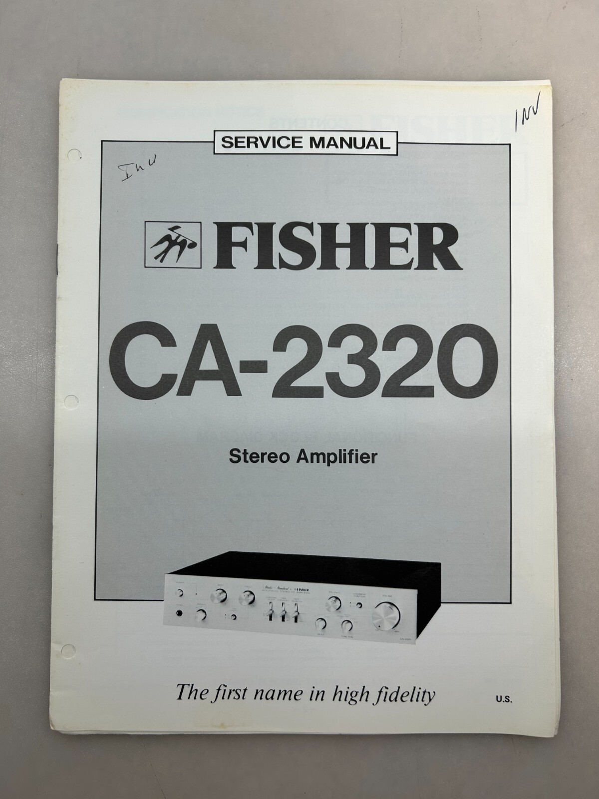 Fisher  CA-2320 Original Service Manual Free Shipping