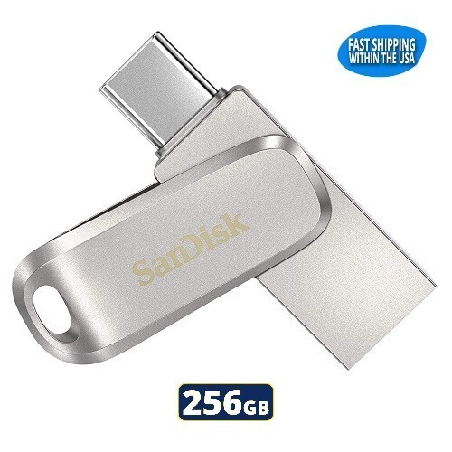 Sandisk Ultra Dual Drive Luxe 256GB USB 3.1 Type A & Type C Flash Drive