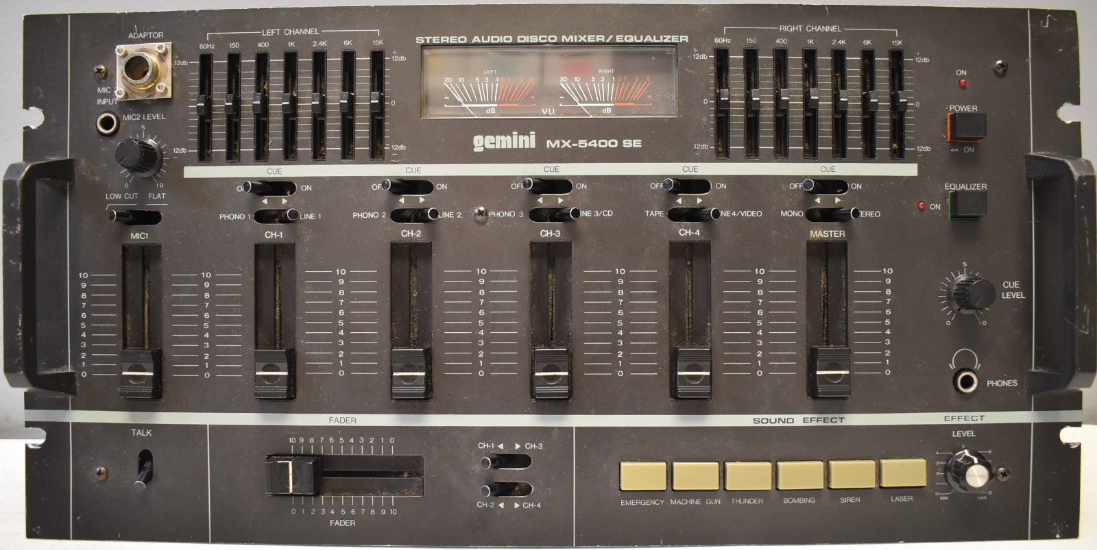 Gemini Stereo Audio Disco Mixer/Equalizer MX-5400 SE