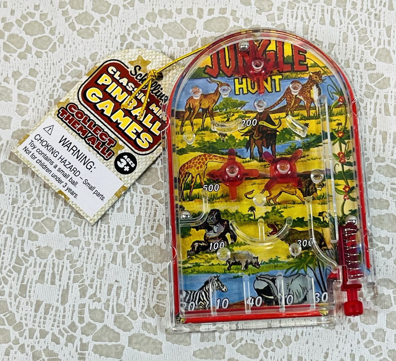 Schylling Classic Mini Pinball Game 2007 "Jungle Hunt"