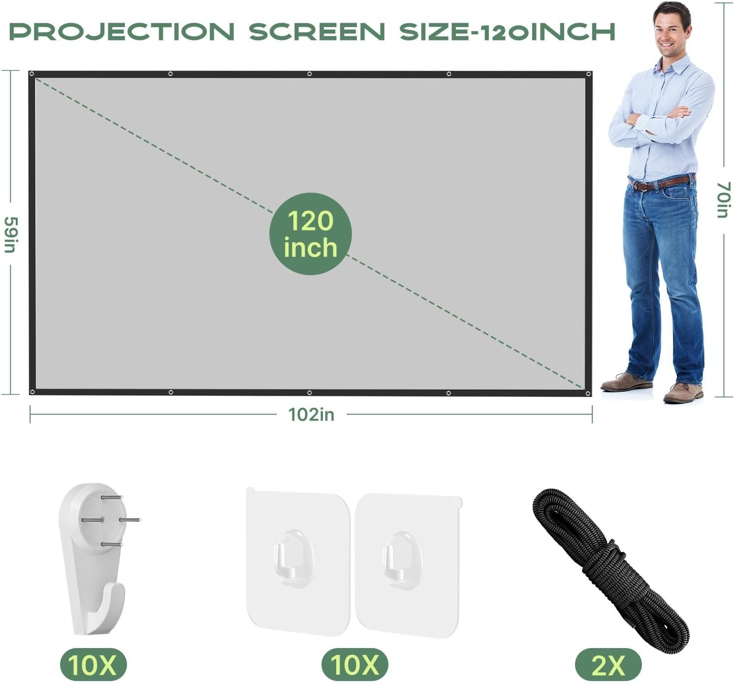 ALR Projector Screen 120in Pro for Bright Environments]\