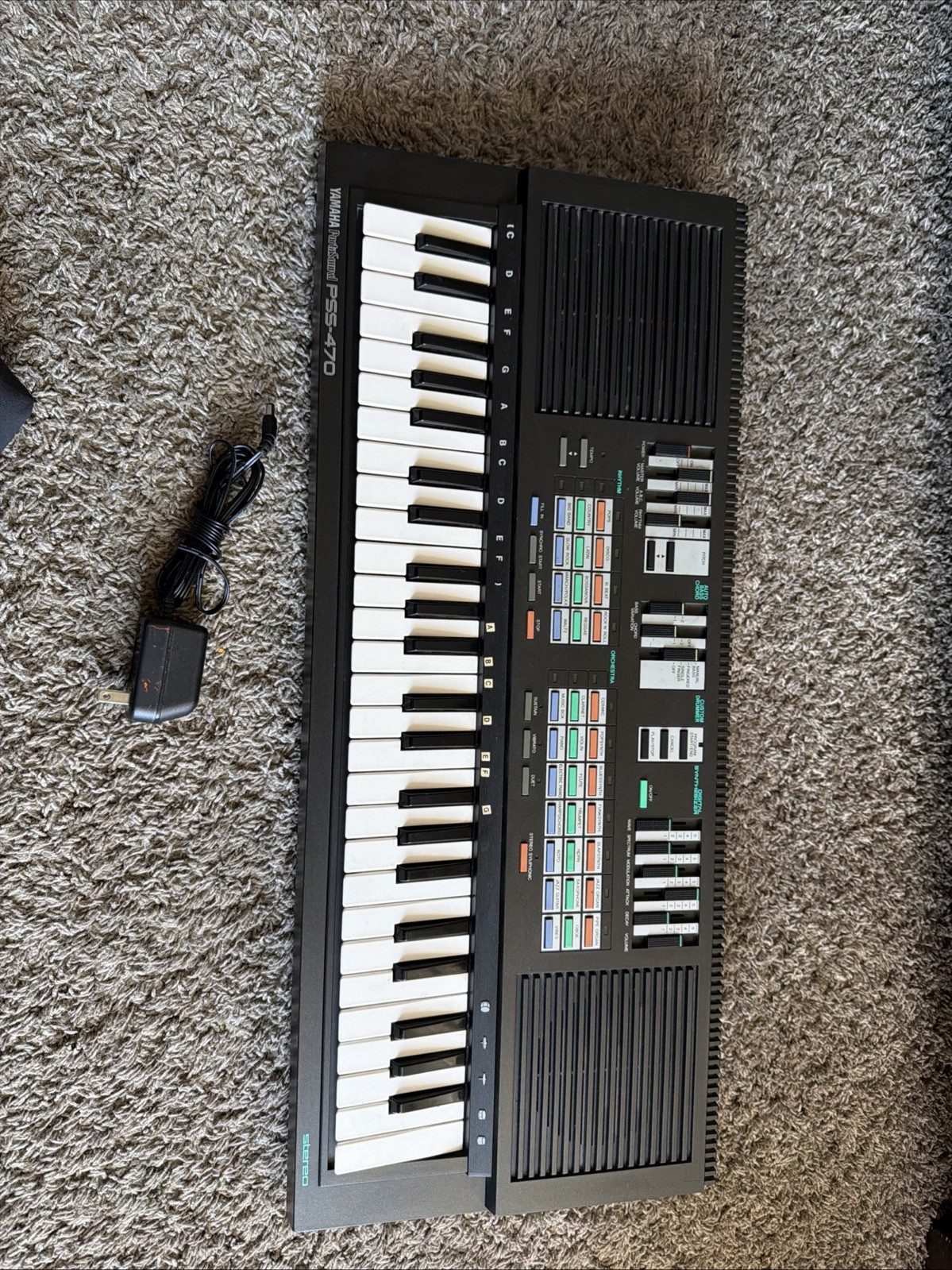 YAMAHA PortaSound PSS-470 Electronic Keyboard Synthesizer Vintage 80’s Tested