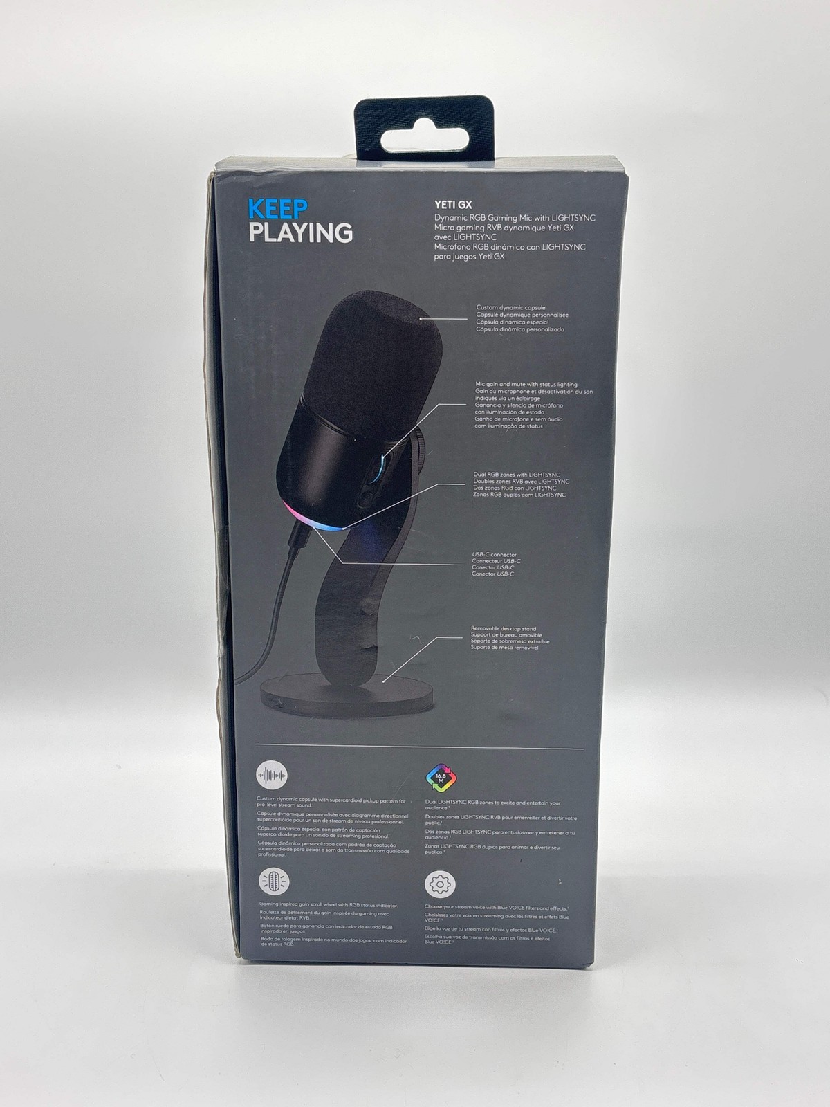 Logitech Yeti GX Wired Supercardioid Dynamic Gaming Microphone with LIGHTSYNC
