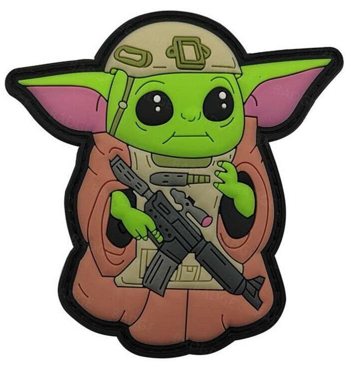 Tactical Grogu Baby Yoda Morale Patch Star Wars Mandalorian Hook and Loop