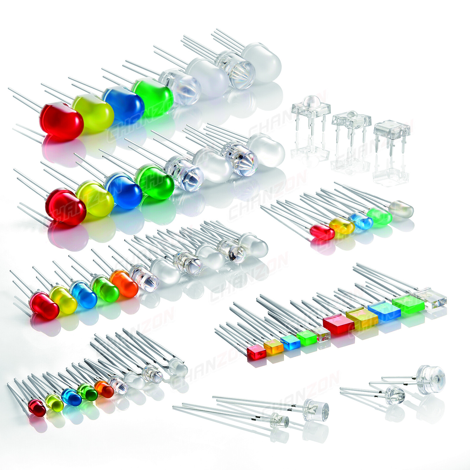 3 5 8 10mm 3V LED Diode Red White UV RGB Lights Emitting Diodes Electronics Kits