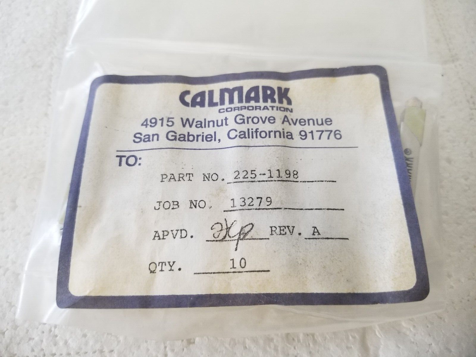 NEW Calmark 225 Series Card-Lok Retainer (Cold Plate) 225-1198 Lot Of 10