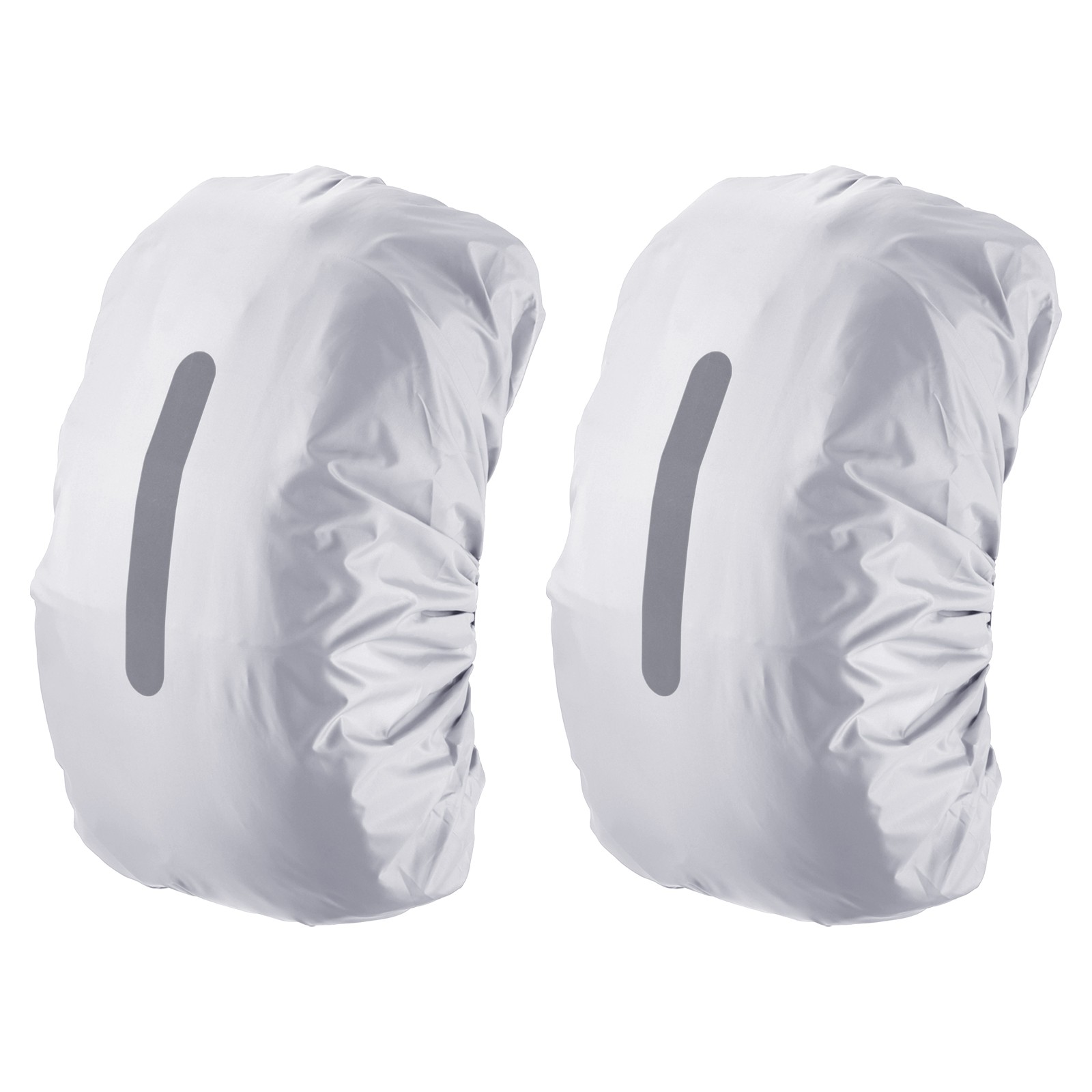 15-25L Waterproof Backpack Rain Cover 2 Pack with Vertical Strap XS Silver Tone