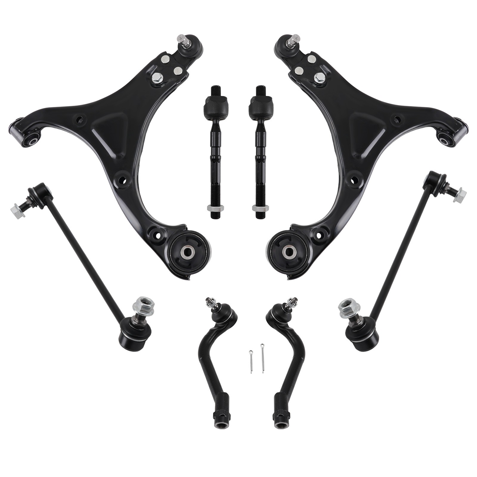 8x Front LH & RH Control Arm w/Ball Joint + Sway Bar End link For Sonata 2011-14