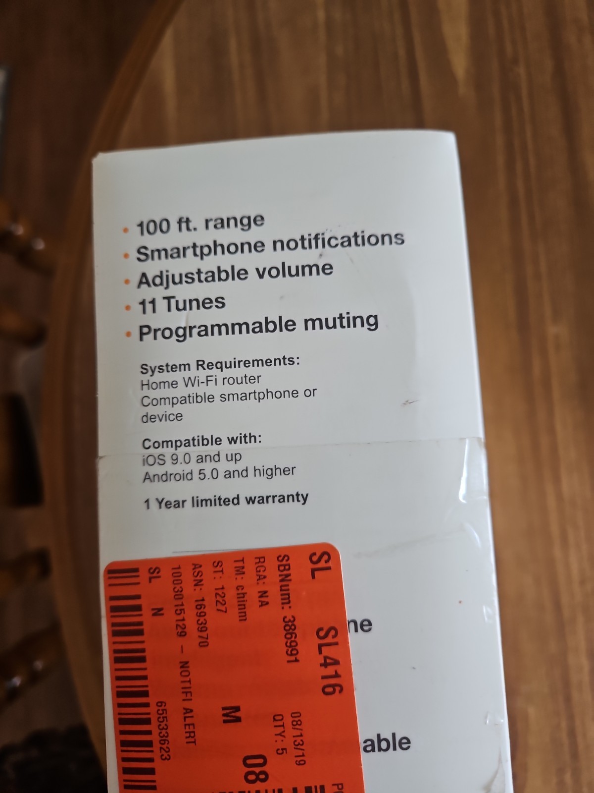 Notifi Alert Wireless Plug-In Doorbell Kit w/ Smartphone Texts