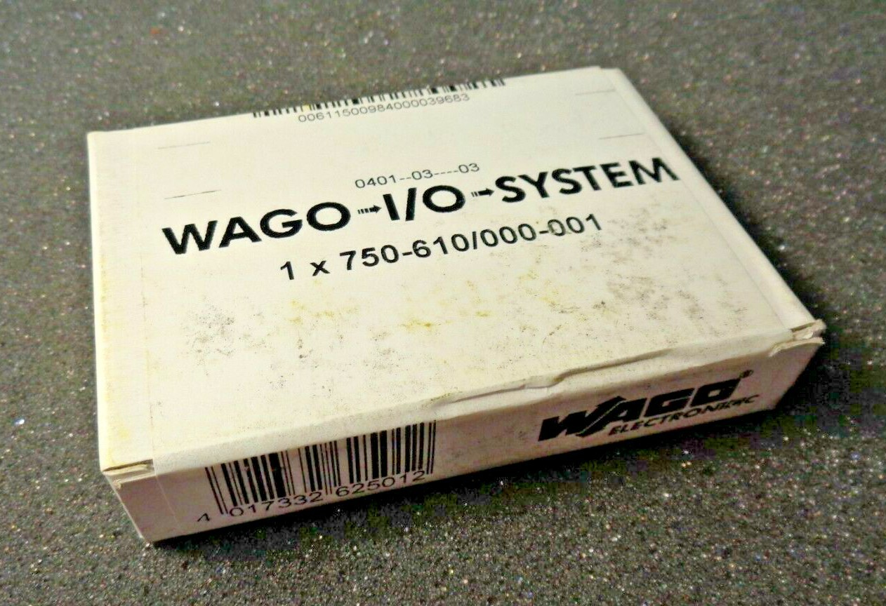 Wago 750-610/000-001 SUPPLY MODULE W/ FUSE (24 VDC, 0.08 - 2.5MM) "NEW"