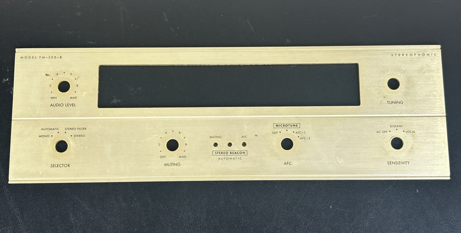 Fisher FM-200B Faceplate Original