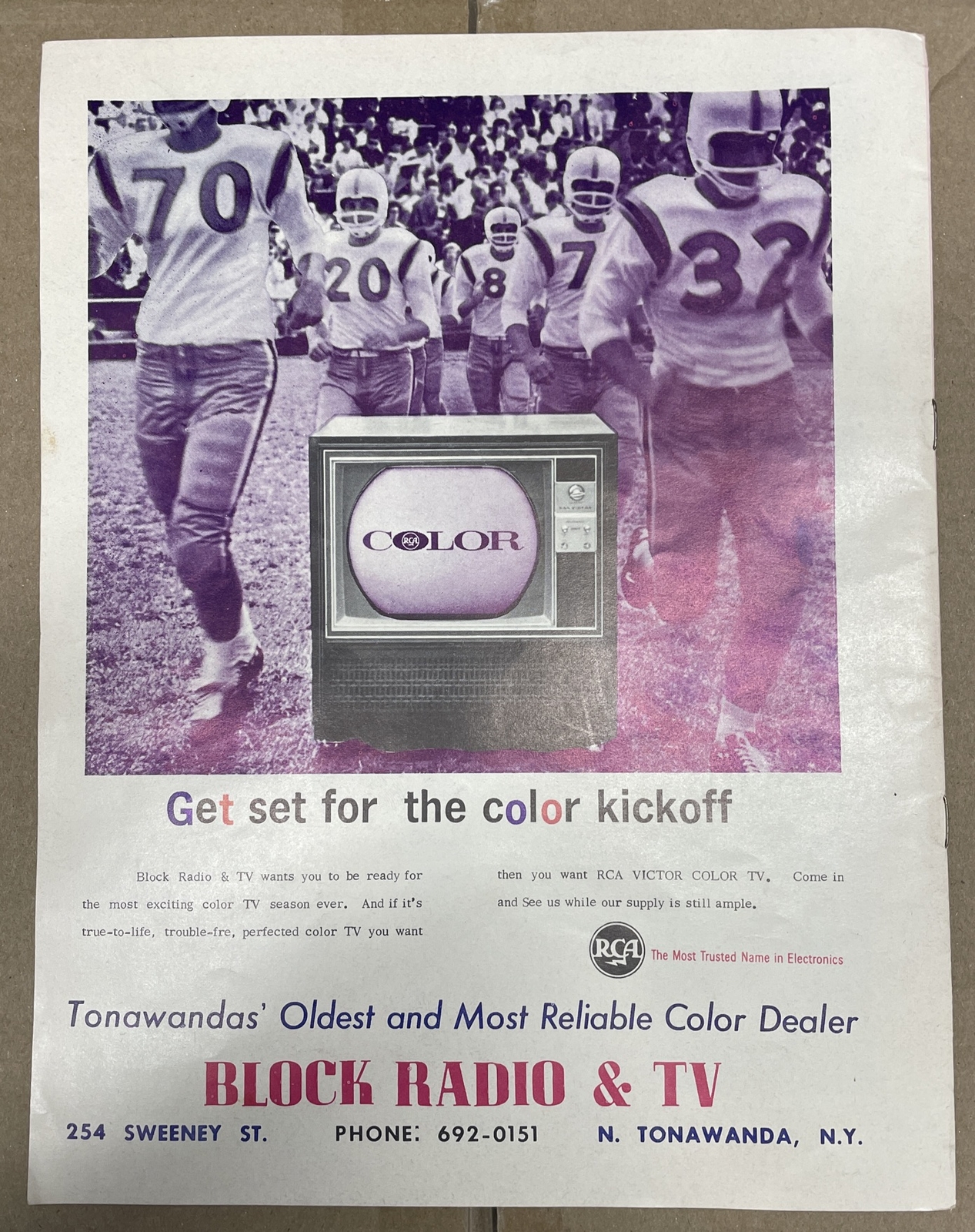 RARE 1966 North Tonawanda vs Tonawanda Football Program EXCHANGE STUDENT PROGRAM