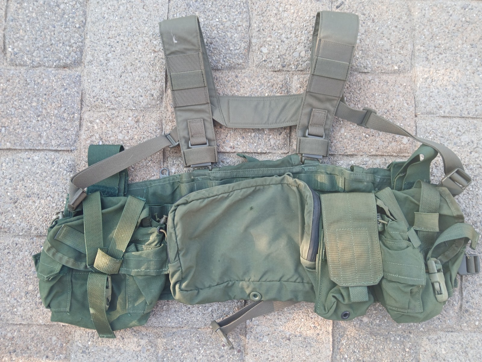 usmc taps chest rig dyed OD