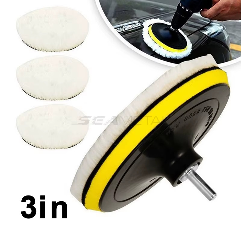 SEAMETAL 5Pcs Car Polish Pad Polishing Discs Kit Auto Body Paint Care Polisher S