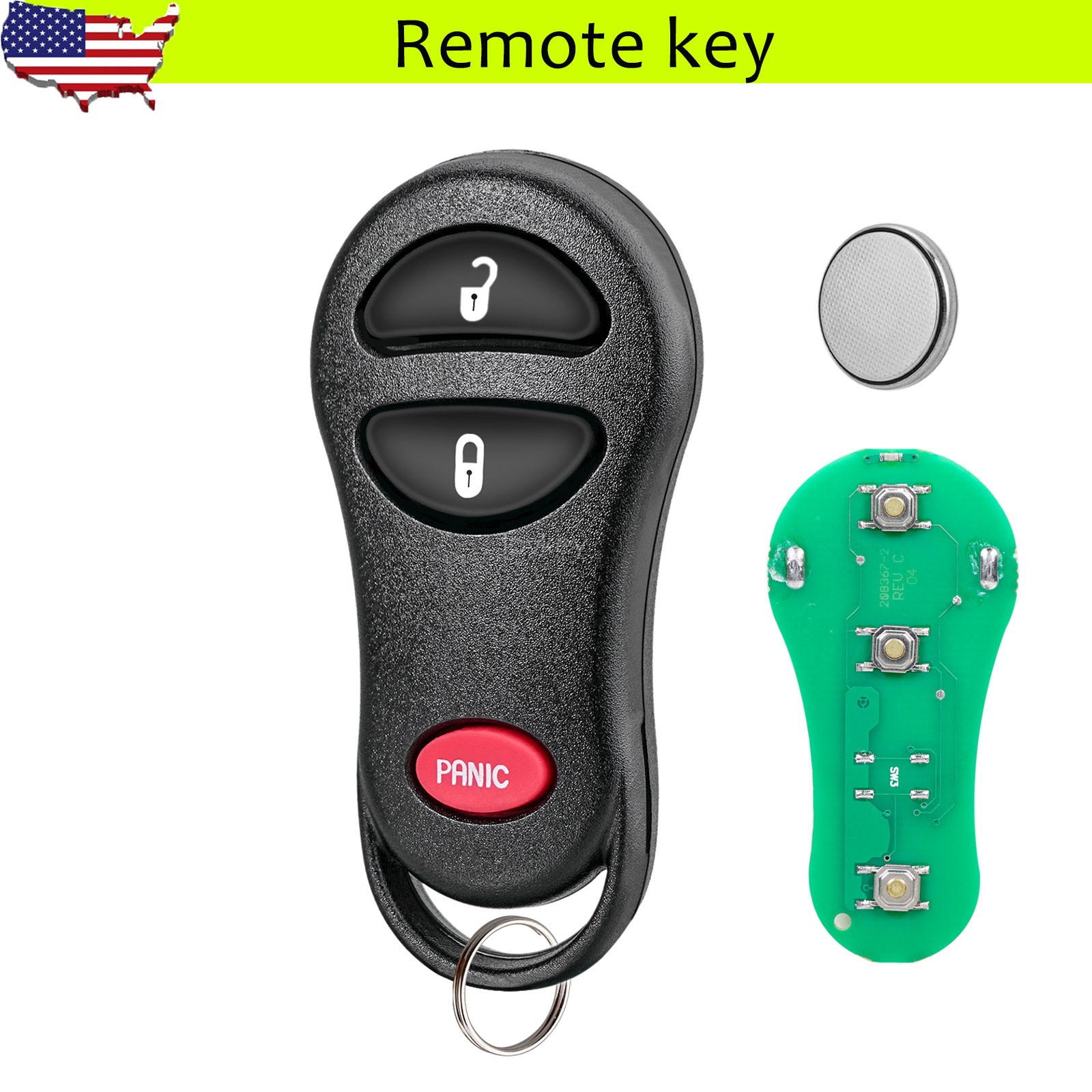 For 2000 2001 2002 2003 2004 Jeep Grand Cherokee Remote Control Key Fob GQ43VT9T