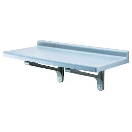 Cambro Eacsws1836sk480 Polypropylene Wall Shelf, 18"D X 36"W X 13-1/2"H, Gray
