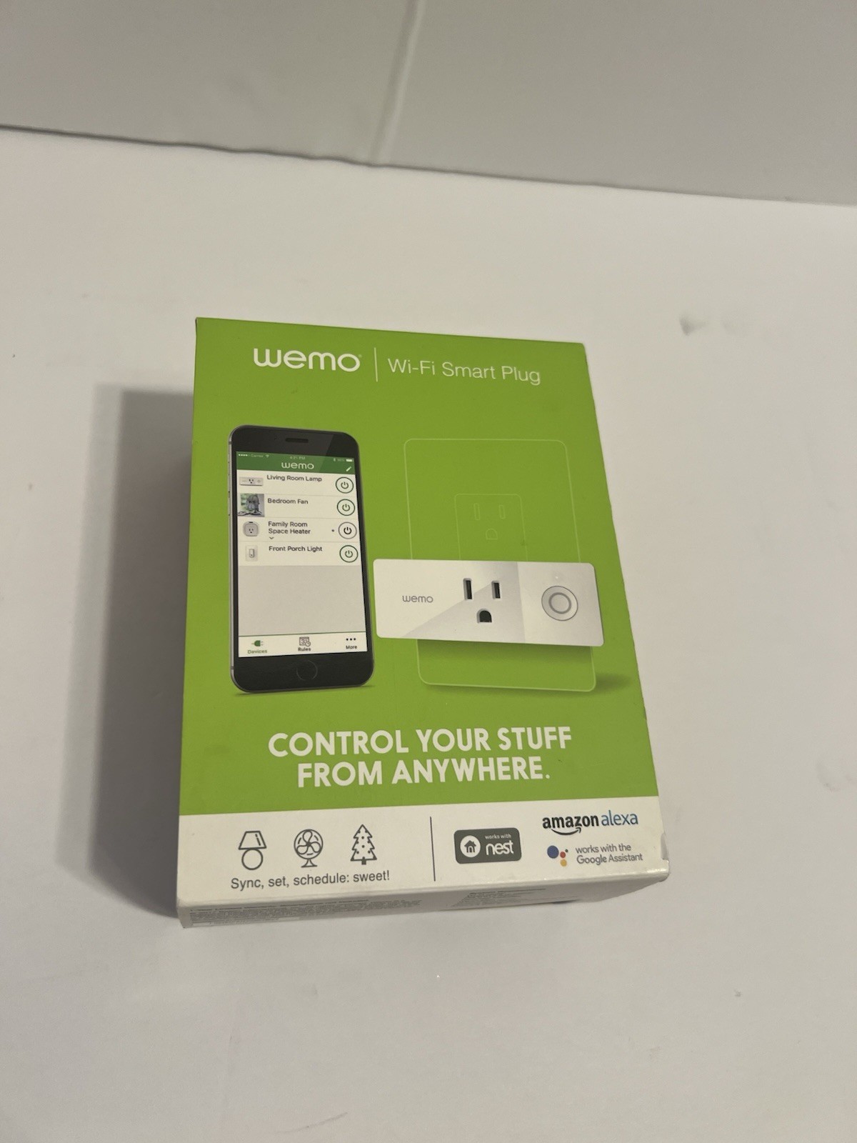 New Wemo Mini Smart Plug, Wi-Fi Enabled, Alexa & Google Assistant F7C063