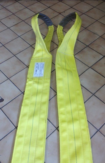 RECOVERY STRAP USA TOW 8" DOUBLE PLY 20FT. SLING AXLE LIFTING CRANE WRECKER