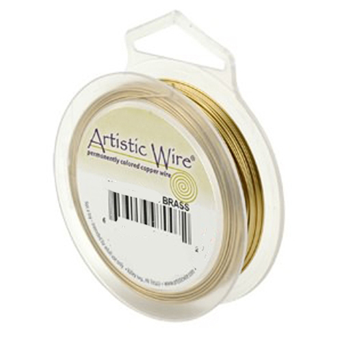 Artistic Wire Tarnish Resistant Brass 28ga 40yd 41454 Round Shiny