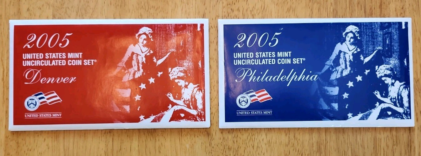 2005 P and D Annual United States Mint Uncirculated 22 Coin Set Complete