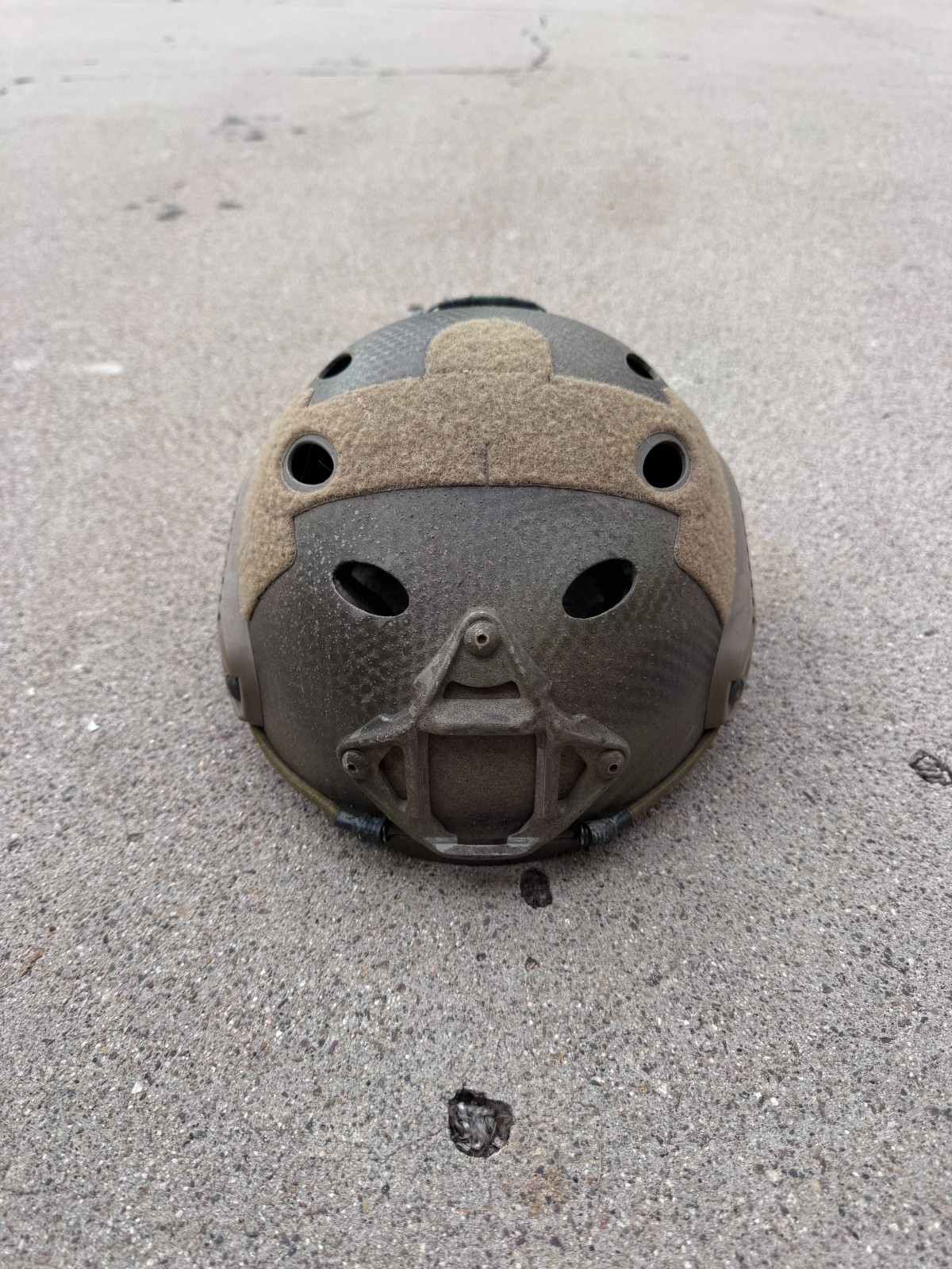 Ops Core Carbon Helmet Spray Painted Large w/ Shroud, Counter Weight, & OCC Dial
