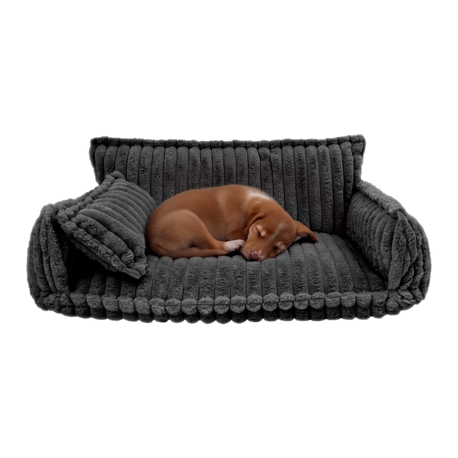 Pet Couch with Removable Washable Cover, Pet Couch Bed for Dog and Cat, Calming