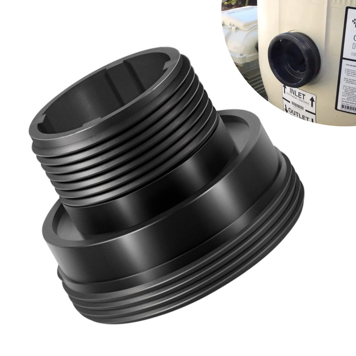 Replace for Pool & Spa Filter, Clean & Clear Plus 194801 Bulkhead Fitting 2-Inch