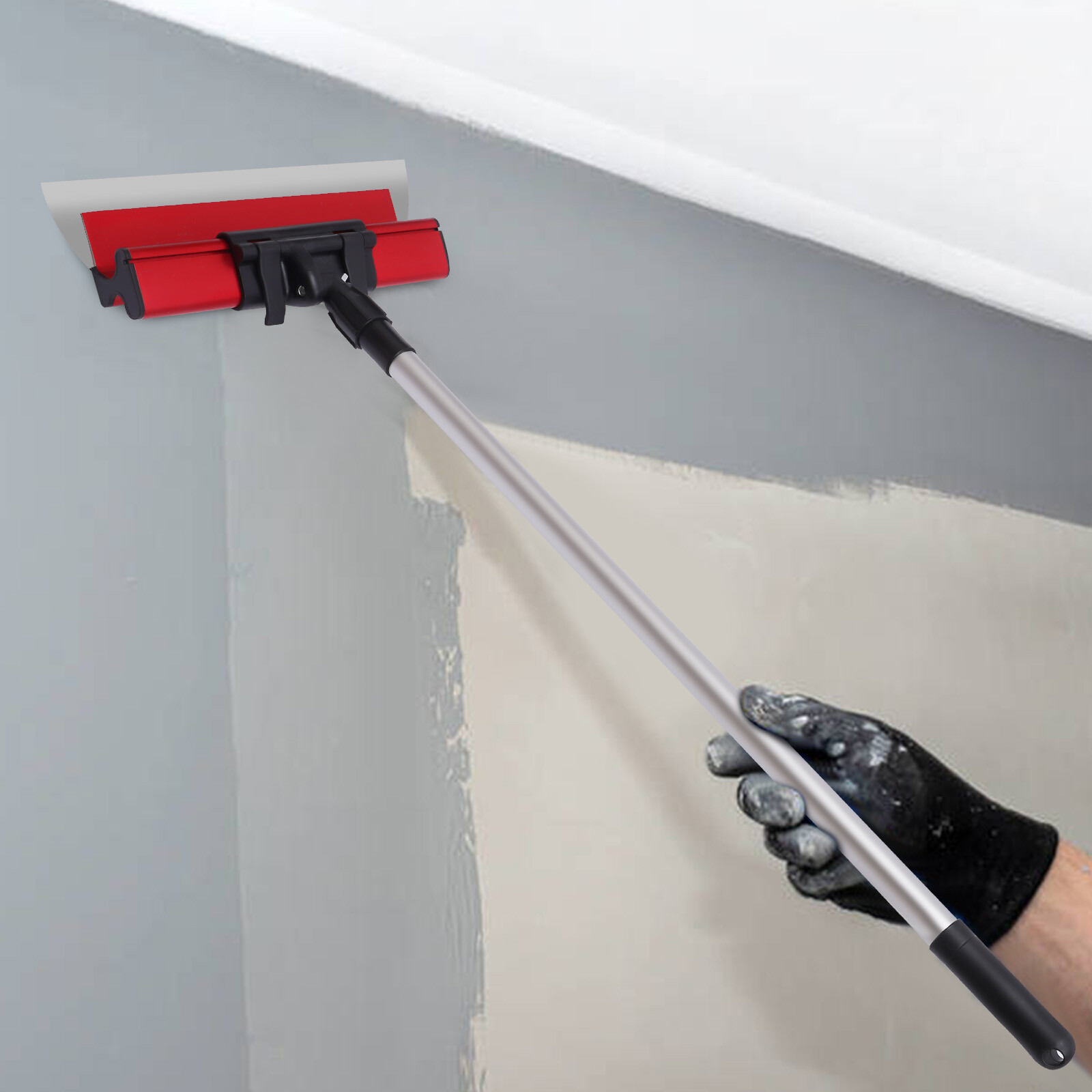 Drywall Skimming Blade Set 40/60/80cm With 90-160cm Extension Handle & Case