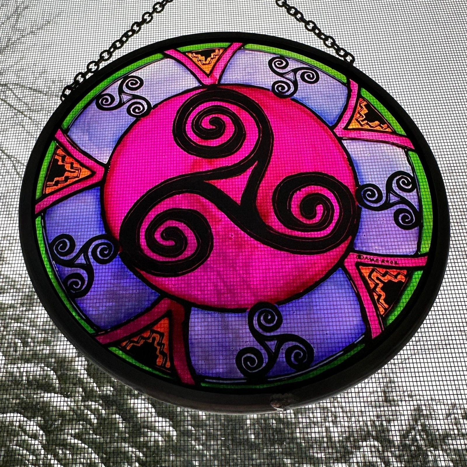 Celtic Suncatcher Triskele Triskelion Trinity Knot Scotland Ireland Wiccan Gift