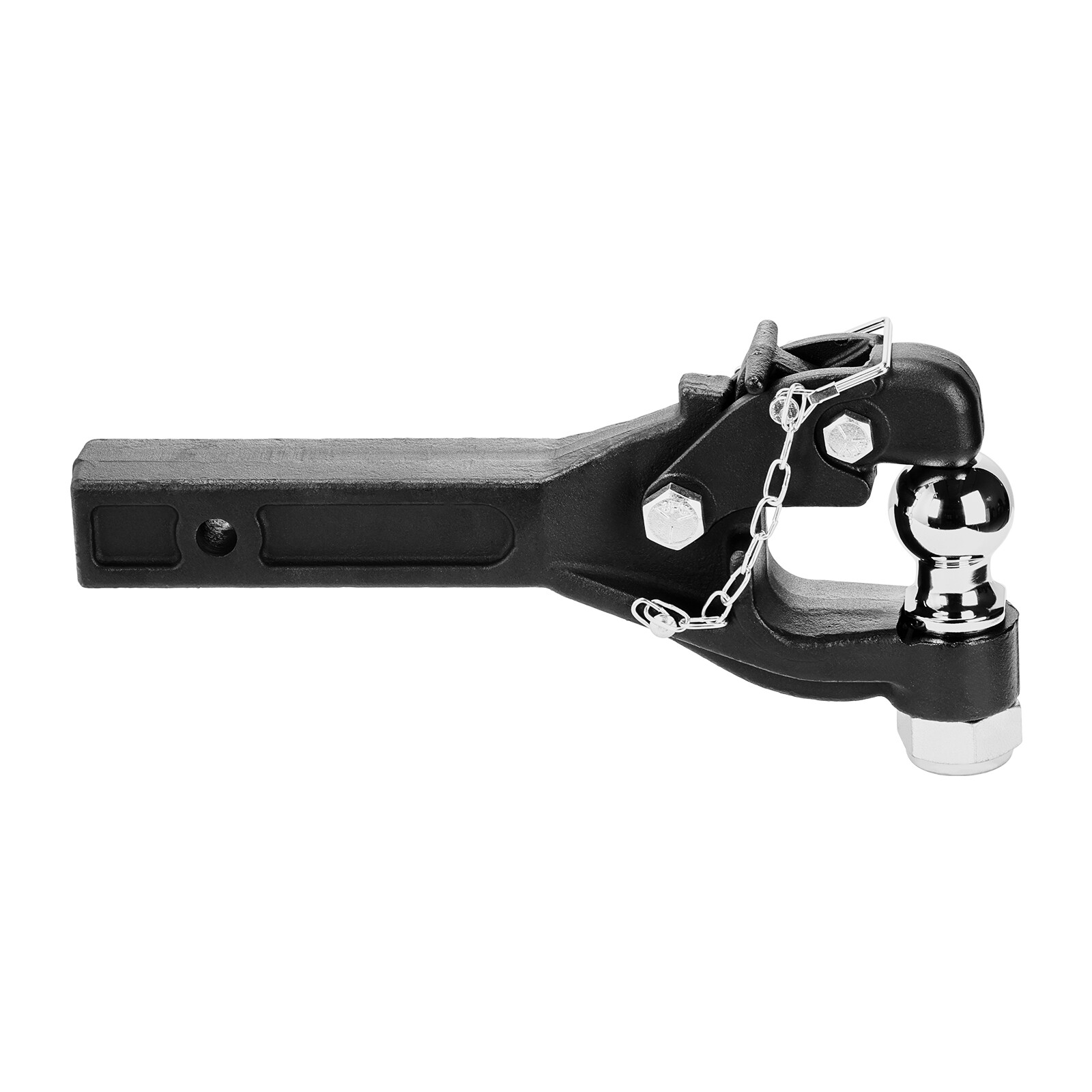 Pintle Hitch 2 inches Receiver Hook for 2.5 to 3 inches Lunette Ring 16000 lbs