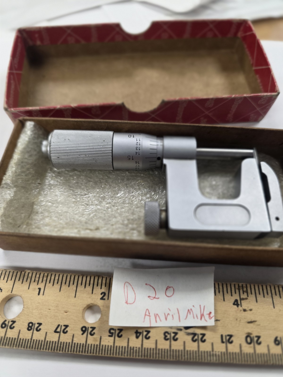 ANVIL MICROMETER 0-1” INTERCHANGEABLE , works perfect