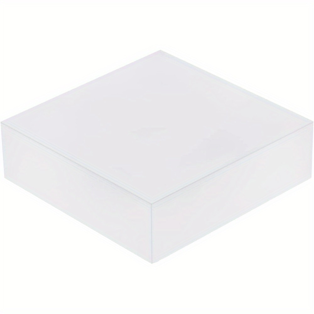 1pc Solid Frosted Acrylic Square Display Base 8x8x2.4cm Polished Display Block