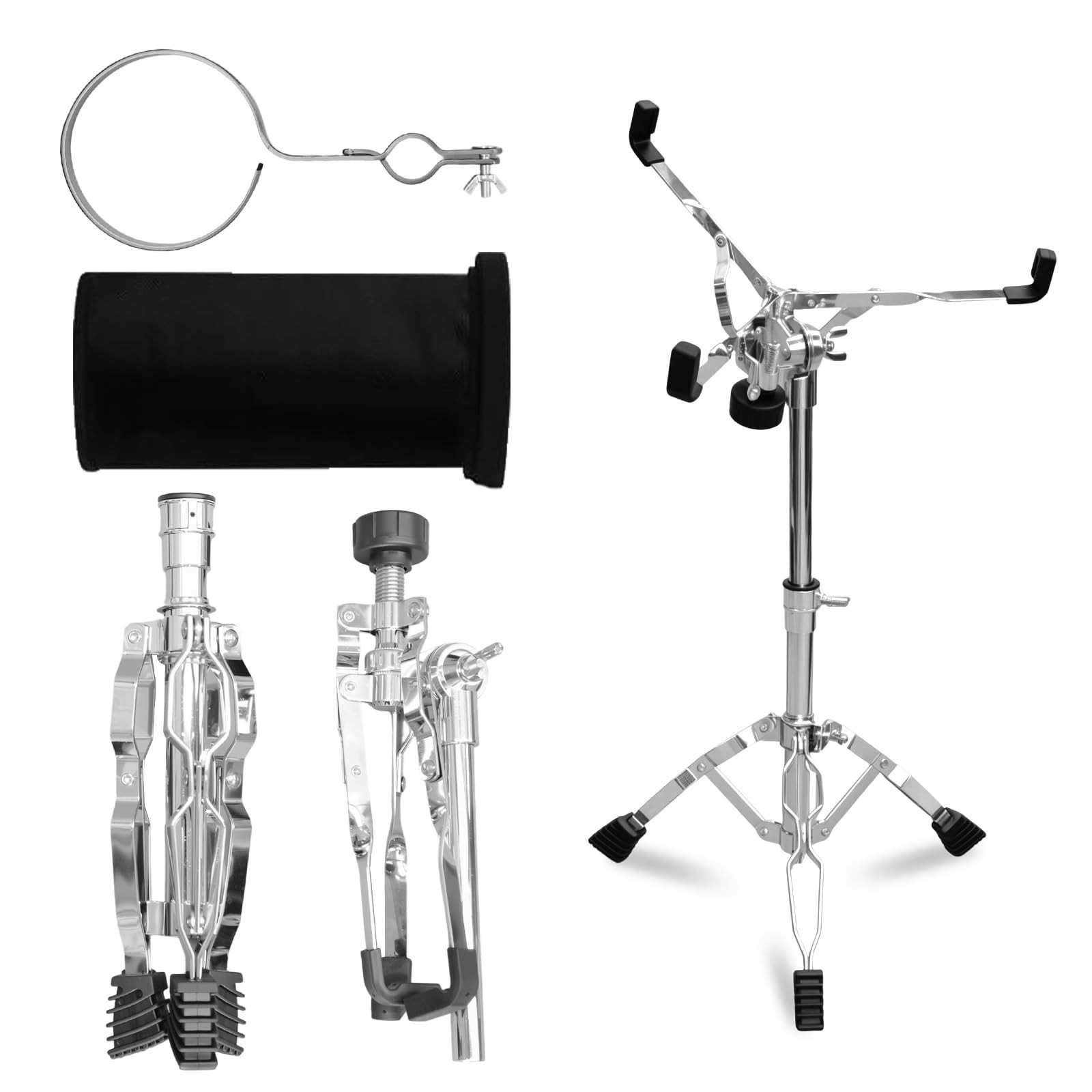 Snare Drum Stand With Drum Sticks Holder, DrumPad Stand Adjustable Height 14....