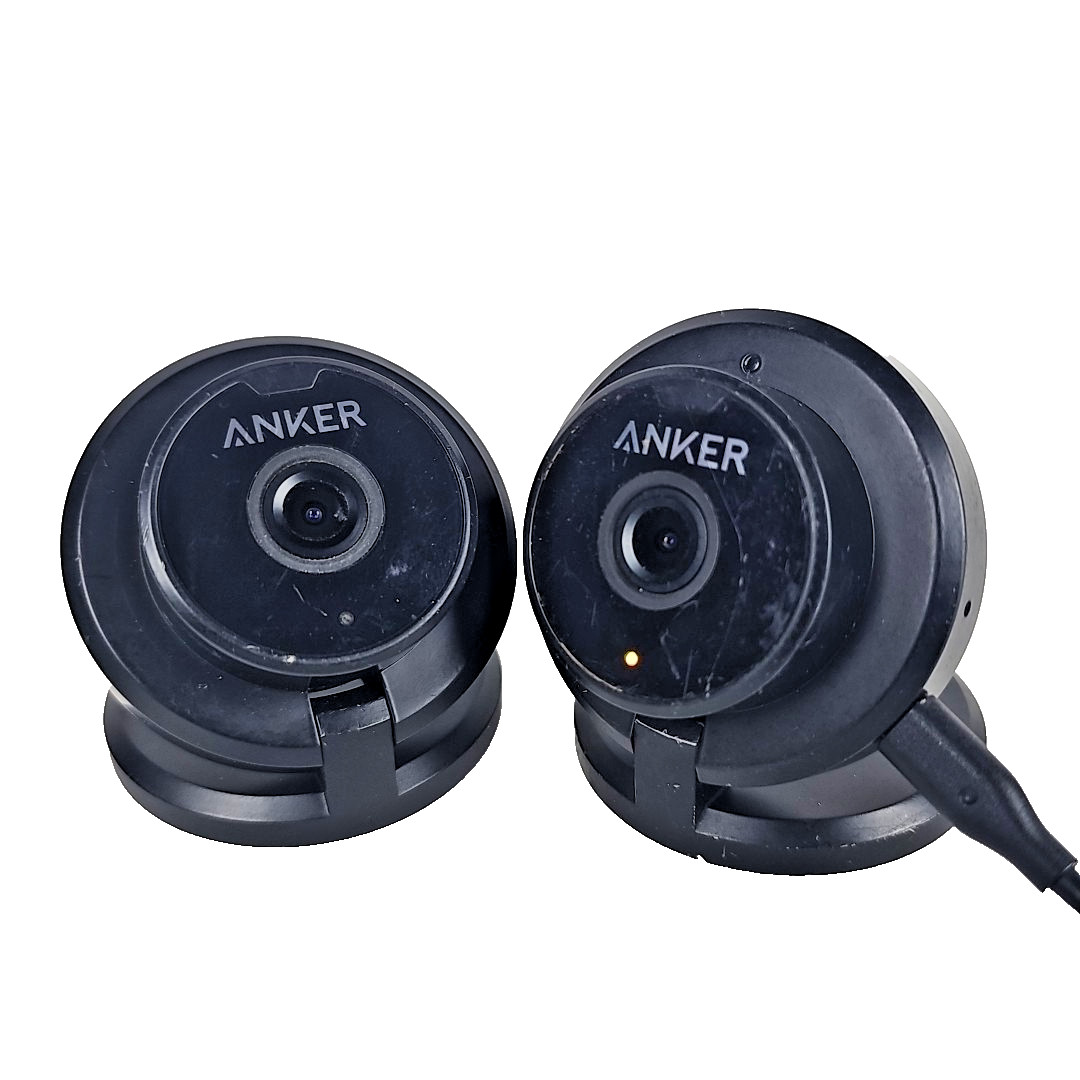 Lot of 2, Anker AnkerCam Wi-Fi Wireless Camera Video Monitoring A9001 720p HD