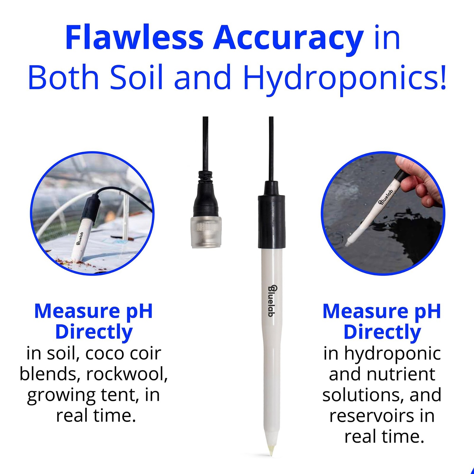 Bluelab PROBPH pH Probe for Water, Replacement Electrode for Meter,... Fast Ship