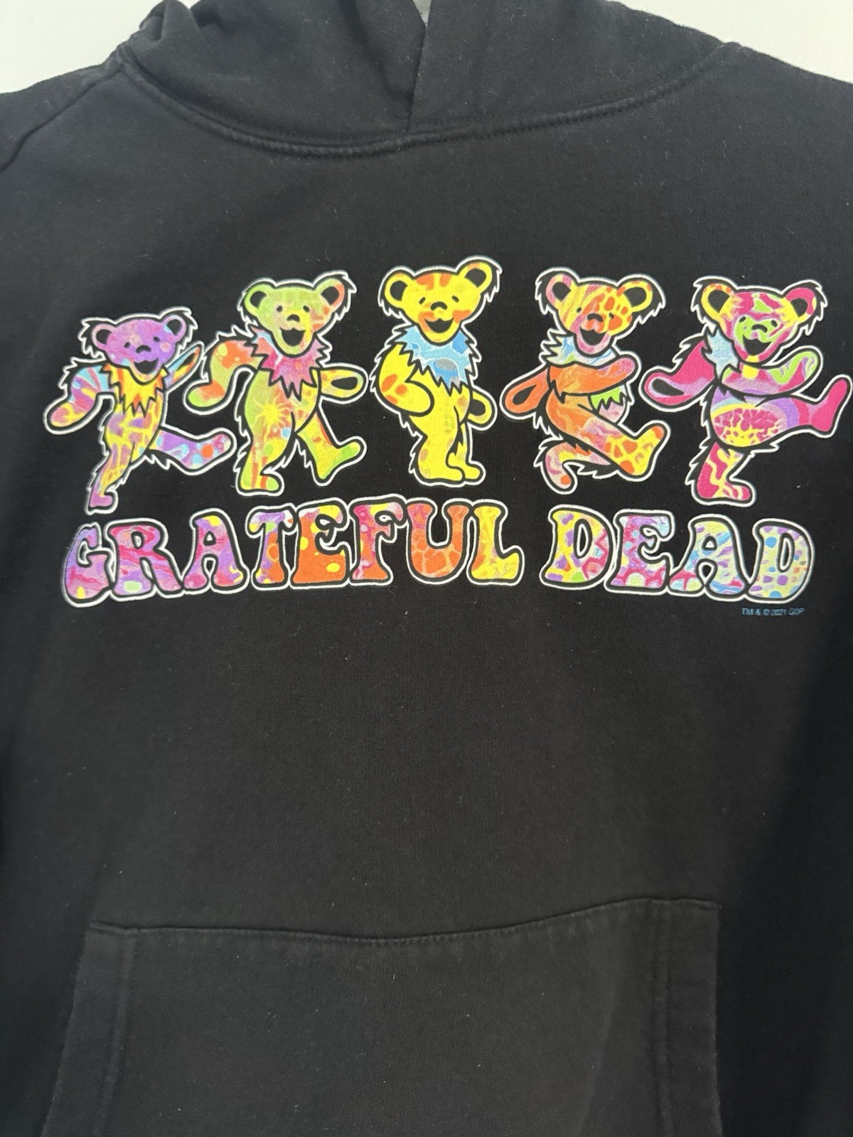 Grateful Dead Dancing Rainbow Bears Black Licensed Hoodie
