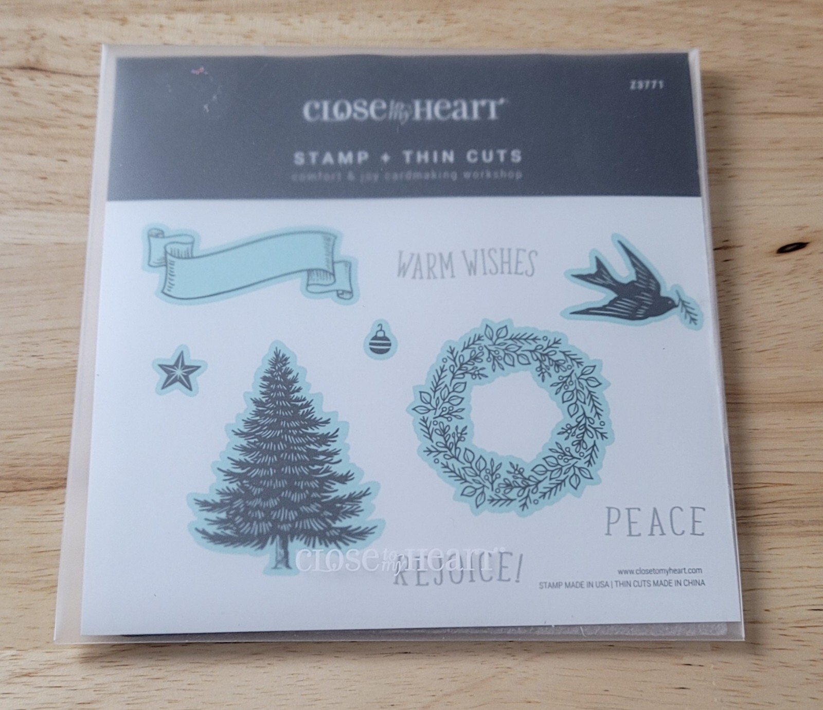 Close To My Heart COMFORT & JOY CARDMAKING #Z3771 STAMP & THIN CUTS CTMH