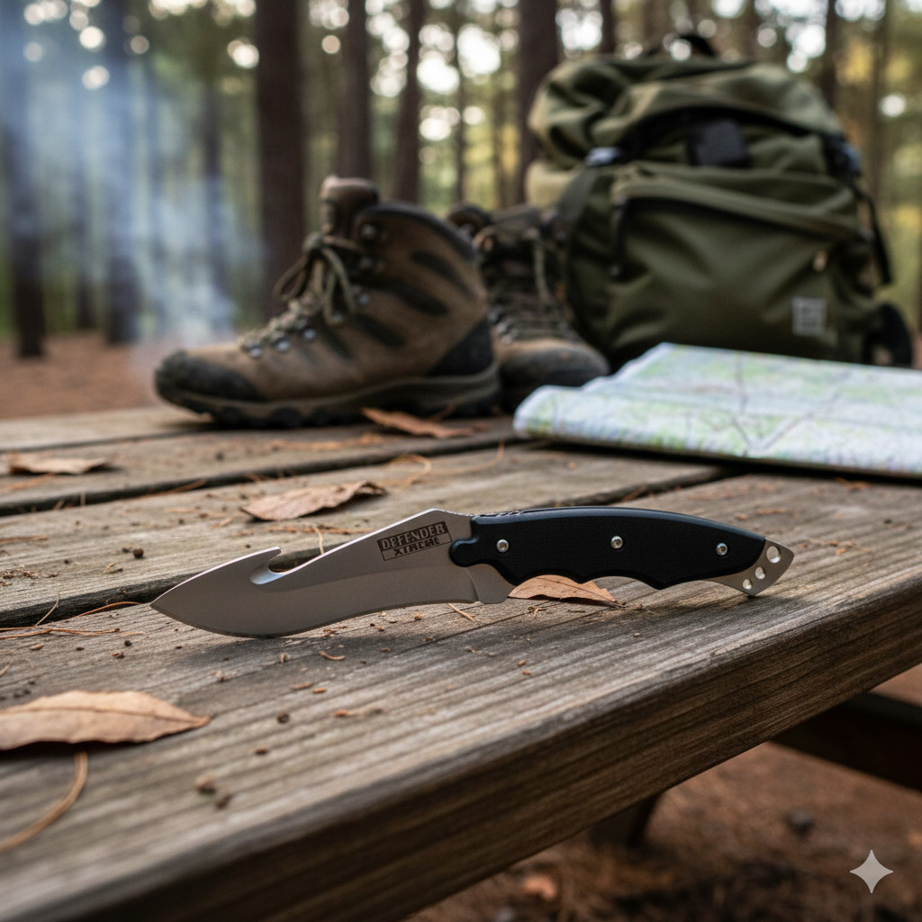 6" Full Tang Survival Gut Hook Tactical Hunting Fixed Blade Neck Knife + Sheath