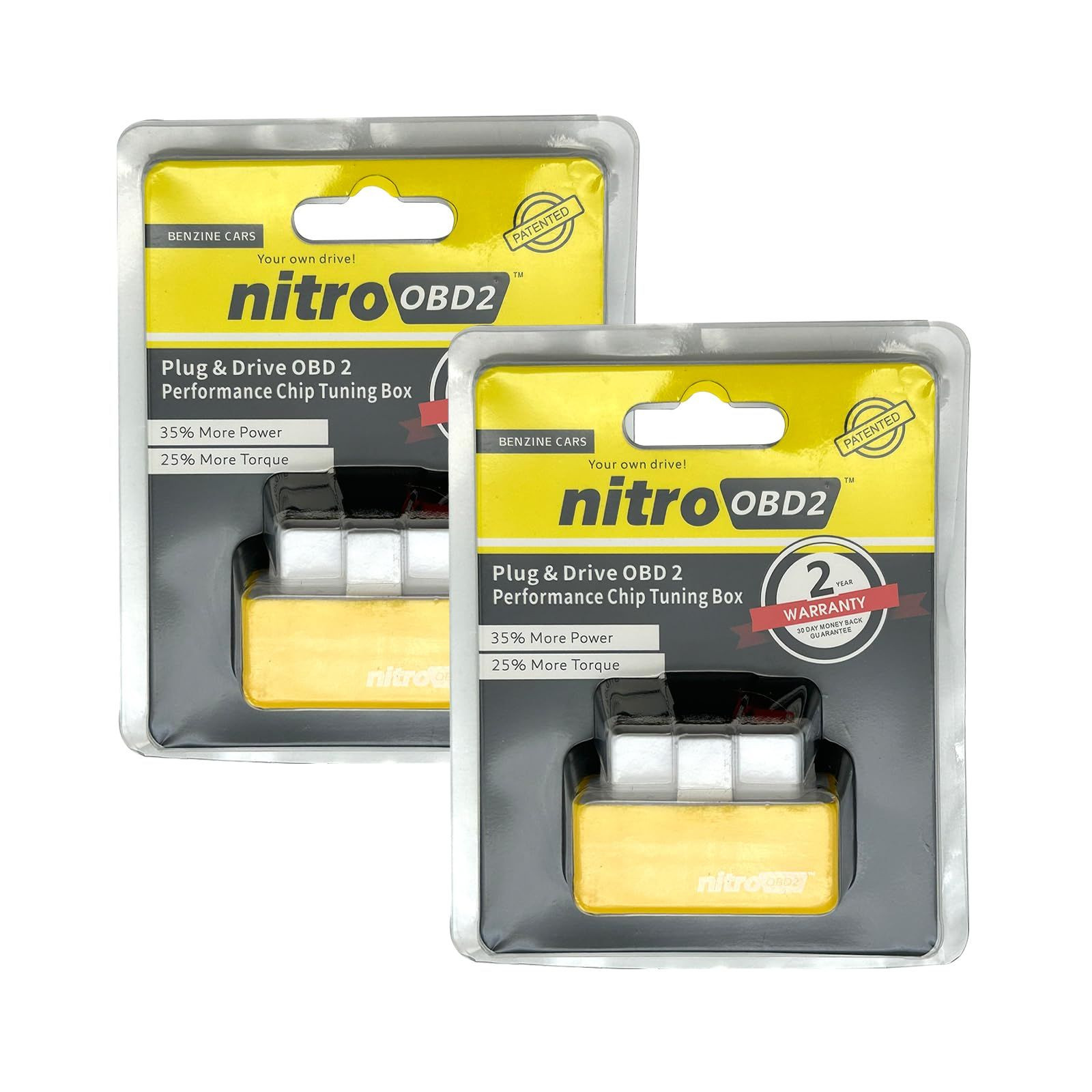 Arwrilt 2 PCS Automotive Power Upgrade Pro, Plug Drive Torque 2 PCS, Yellow