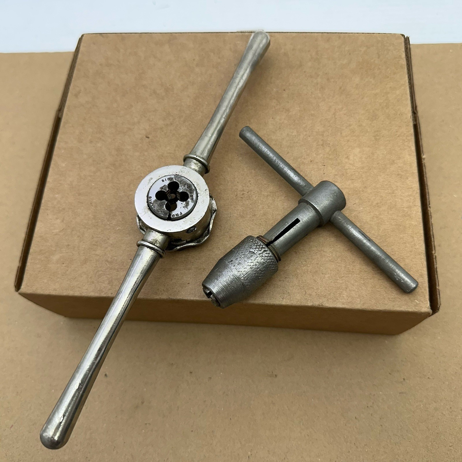 Lot Of 2 Vintage TAP And DIE HANDLE WRENCH Wrenches Machinist Hand Tools Ace Die