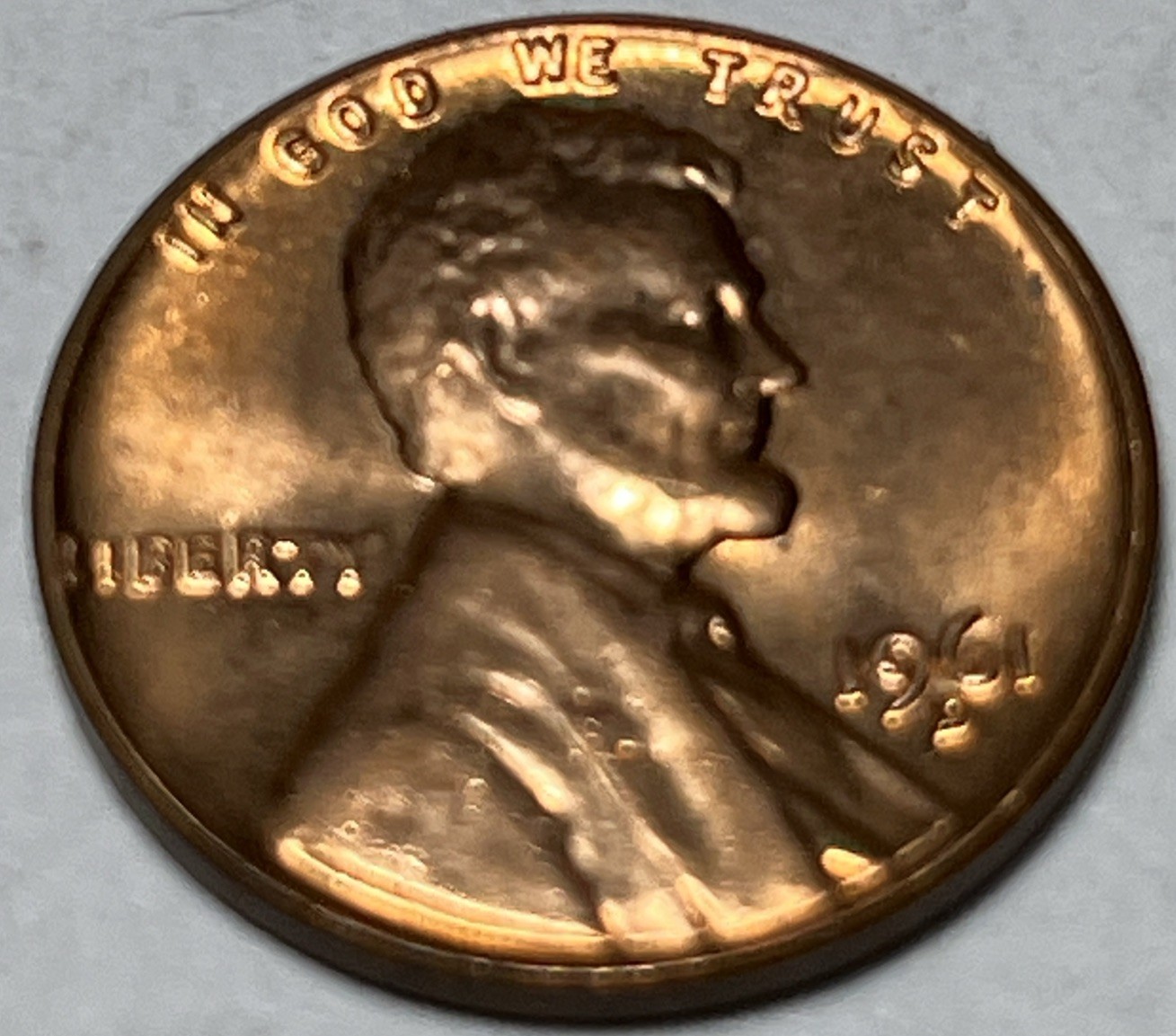 1961D Lincoln Penny Error No Visible VDB Uncirculated