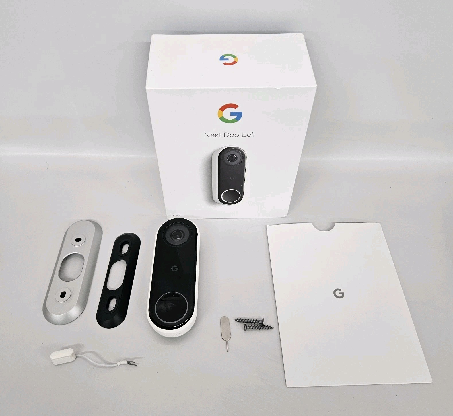 Google Nest Wired Video Doorbell Smart WiFi Camera Chime NC5100US White READ